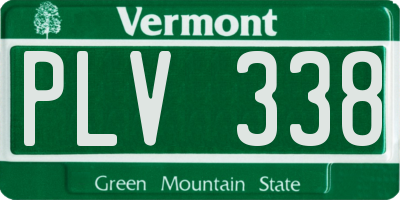 VT license plate PLV338