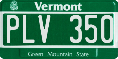 VT license plate PLV350