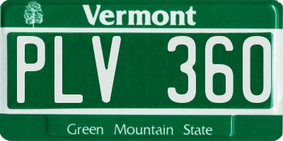 VT license plate PLV360