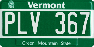 VT license plate PLV367