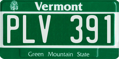 VT license plate PLV391