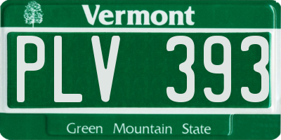 VT license plate PLV393
