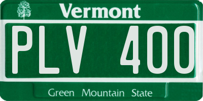 VT license plate PLV400