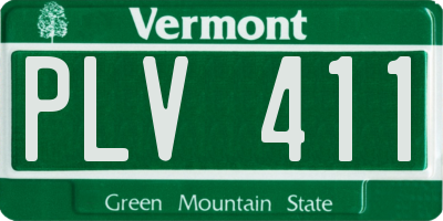 VT license plate PLV411