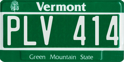 VT license plate PLV414