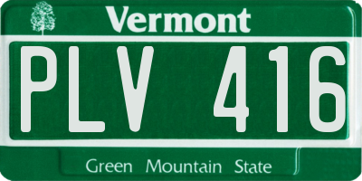 VT license plate PLV416