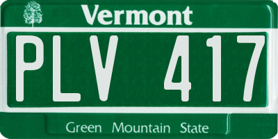 VT license plate PLV417