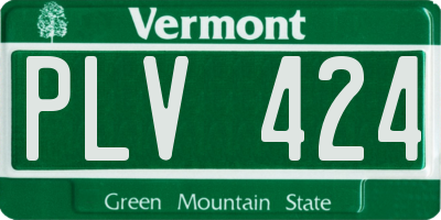 VT license plate PLV424