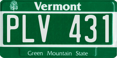 VT license plate PLV431