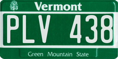 VT license plate PLV438