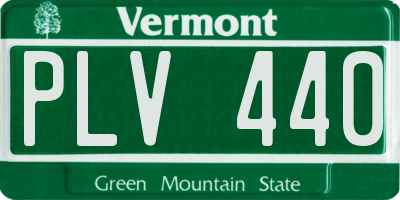 VT license plate PLV440