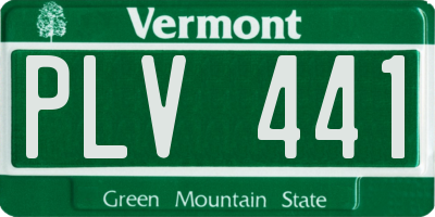 VT license plate PLV441