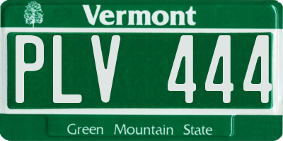 VT license plate PLV444