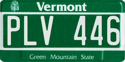 VT license plate PLV446