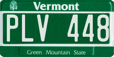 VT license plate PLV448