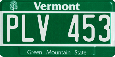 VT license plate PLV453