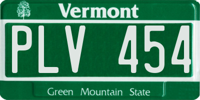 VT license plate PLV454