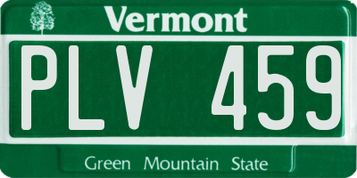VT license plate PLV459