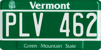 VT license plate PLV462