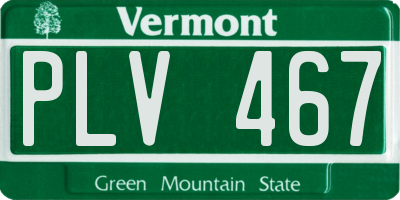 VT license plate PLV467