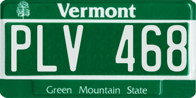 VT license plate PLV468