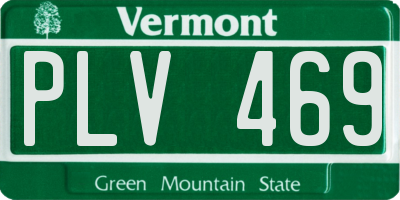 VT license plate PLV469