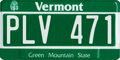 VT license plate PLV471