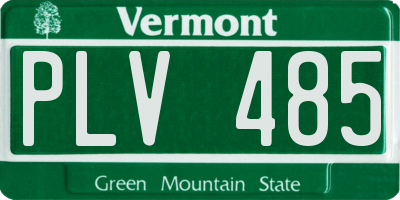 VT license plate PLV485