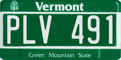 VT license plate PLV491