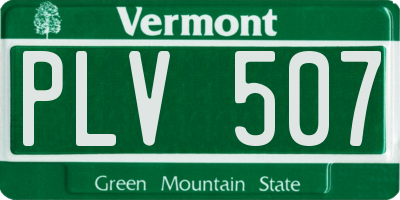 VT license plate PLV507