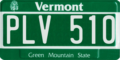 VT license plate PLV510