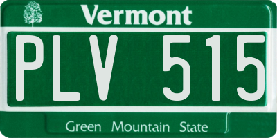 VT license plate PLV515