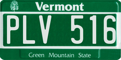 VT license plate PLV516