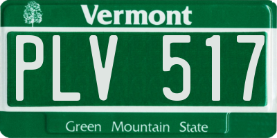 VT license plate PLV517