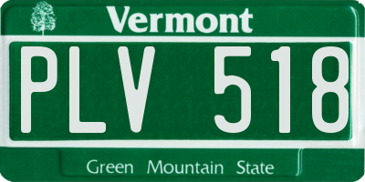 VT license plate PLV518