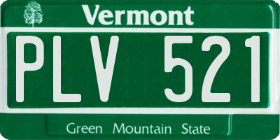 VT license plate PLV521