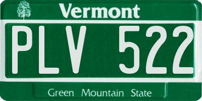 VT license plate PLV522