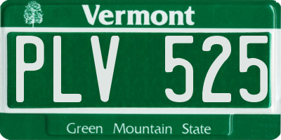VT license plate PLV525