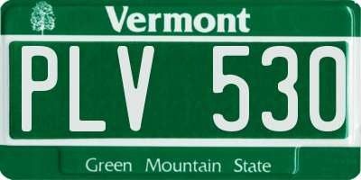 VT license plate PLV530