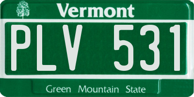 VT license plate PLV531
