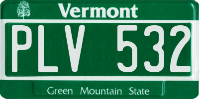 VT license plate PLV532