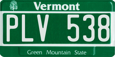 VT license plate PLV538