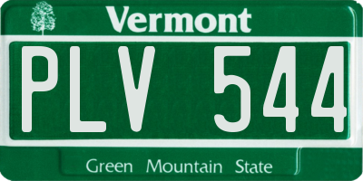 VT license plate PLV544