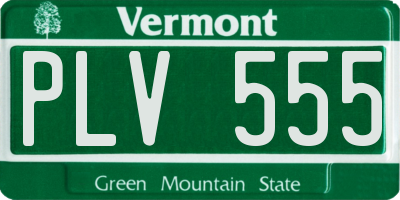 VT license plate PLV555