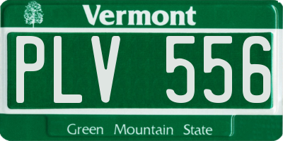 VT license plate PLV556