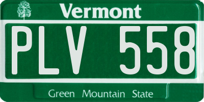 VT license plate PLV558