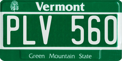 VT license plate PLV560