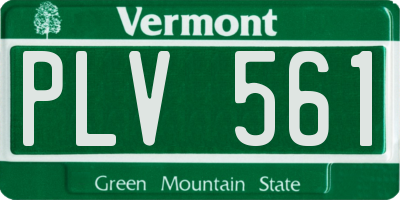 VT license plate PLV561