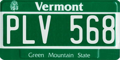VT license plate PLV568