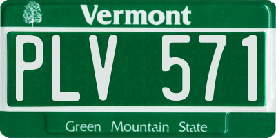 VT license plate PLV571